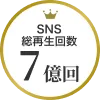 メダルアイコン② SNS総再生回数7億回