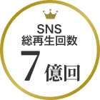 SNS総再生回数 7億回