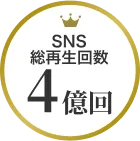 SNS総再生回数 4億回