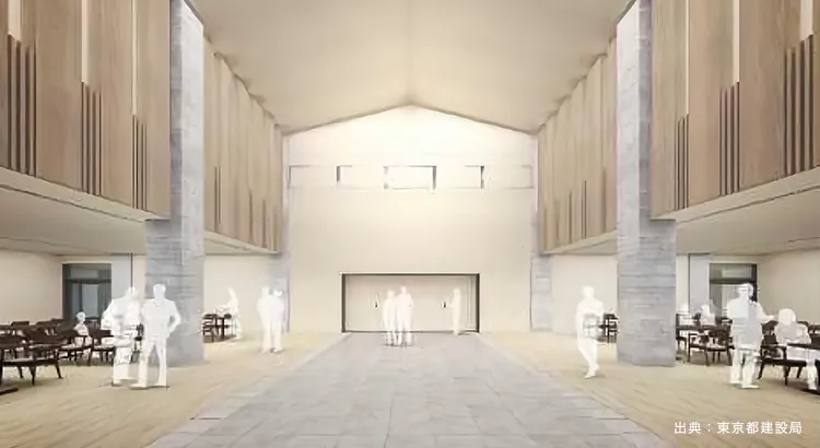 青山葬儀所のロビー