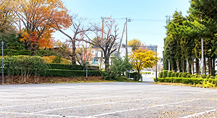 南多摩斎場の駐車場