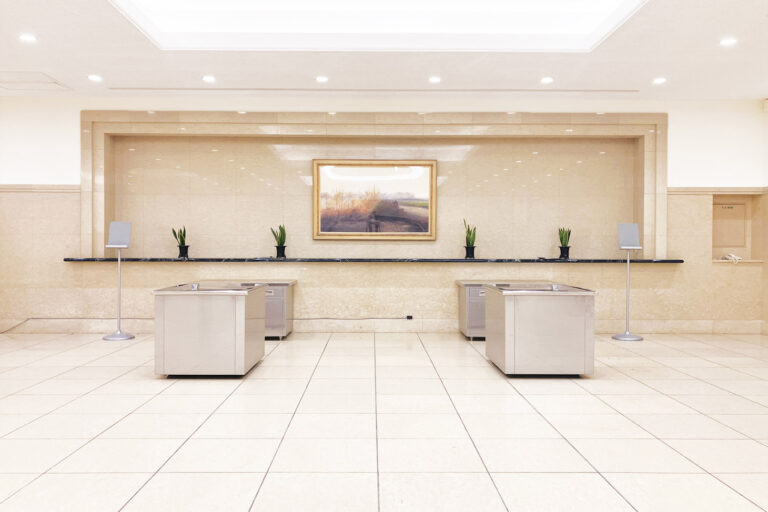 落合斎場の収骨室