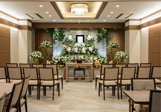 代々幡斎場の式場：旅