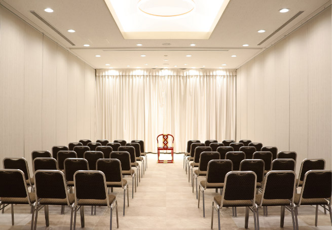 代々幡斎場の従来型式場：雪