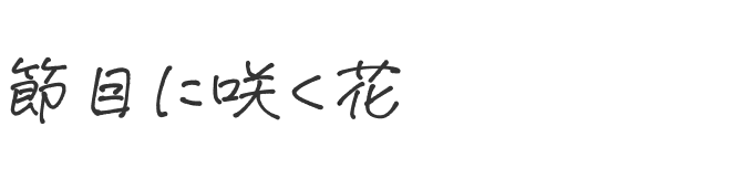 節目に咲く花