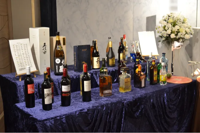 式場に飾られたお酒