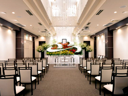 オーロラ・ホール中央の式場写真